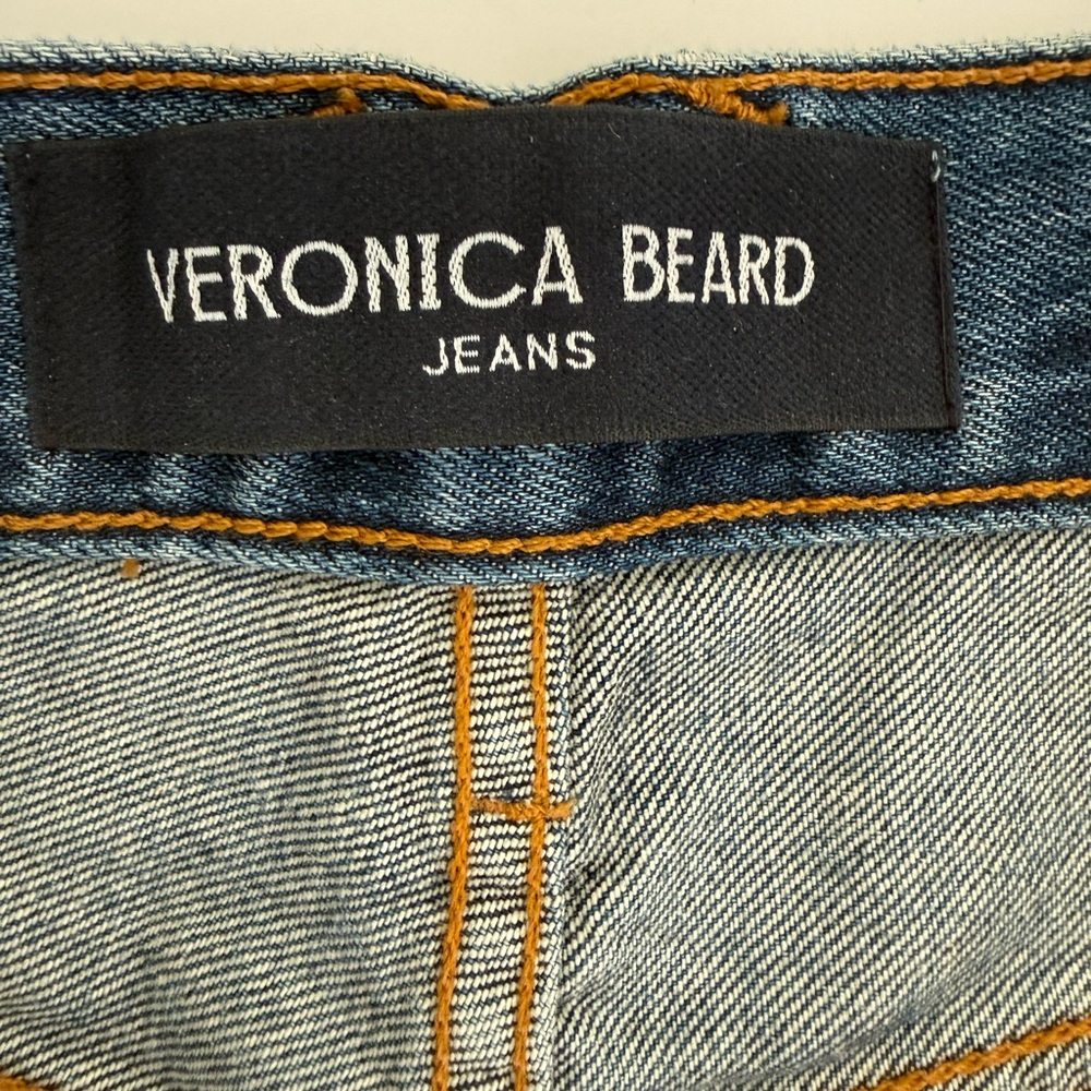 Veronica Beard Taylor High Rise Wide Leg Jeans Cuffed Denim 25 - Picture 5 of 9